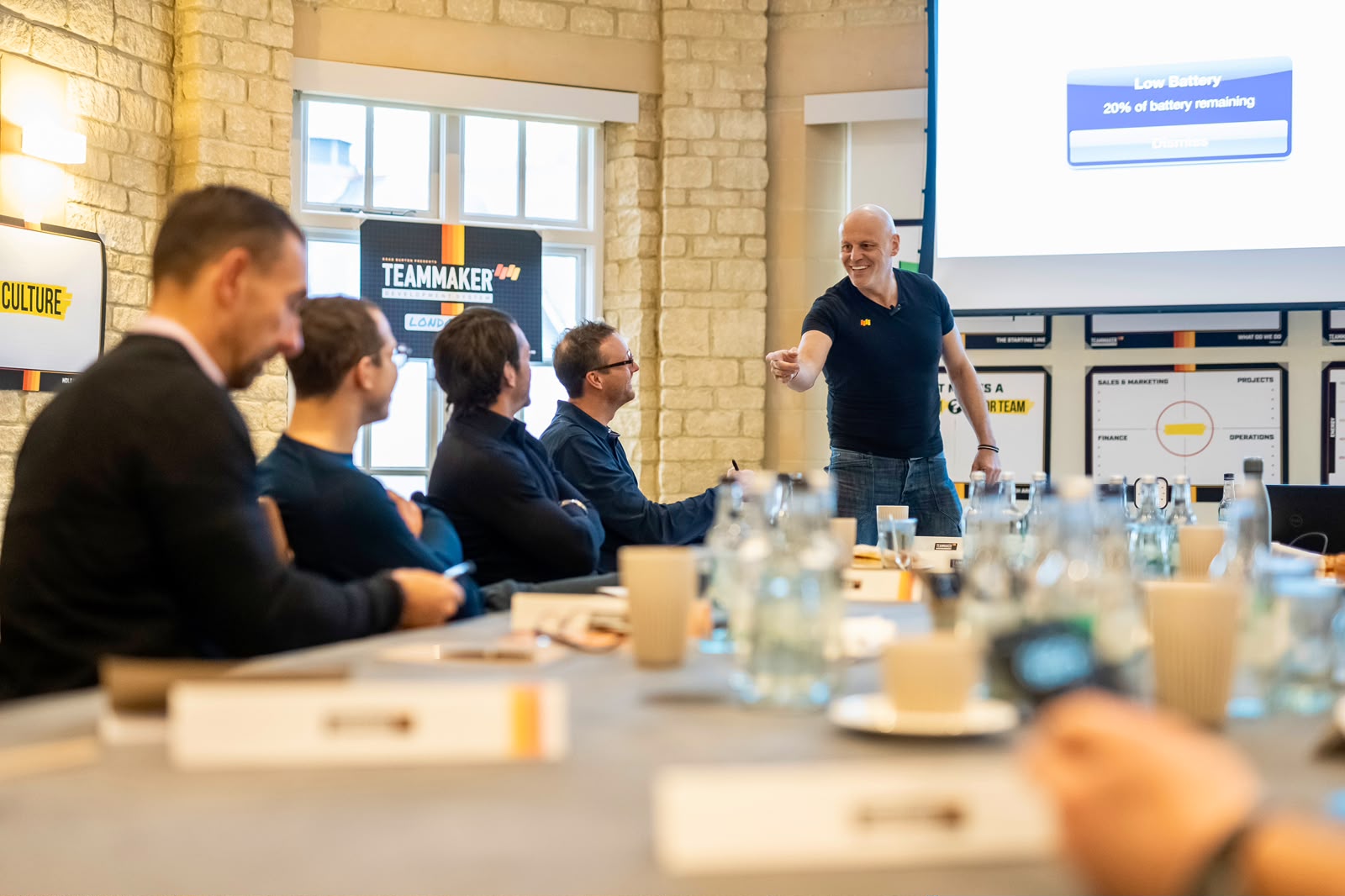 Brad Burton speaking at a Teammaker session