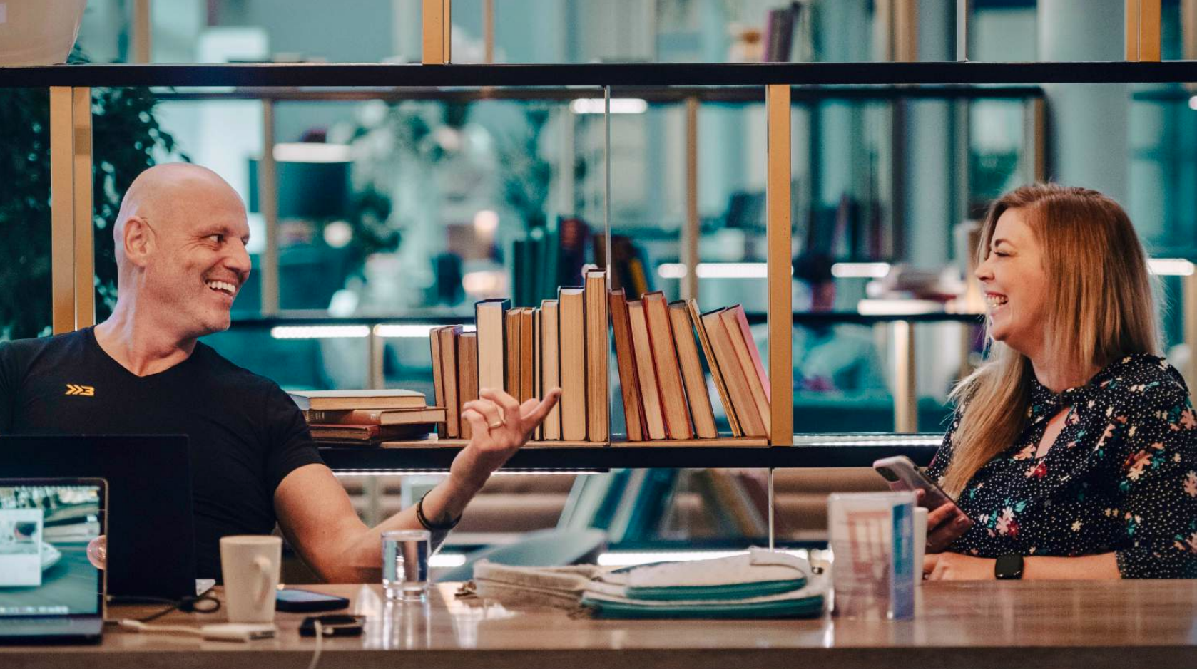Brad Burton in conversation with an Eight Percent Club member